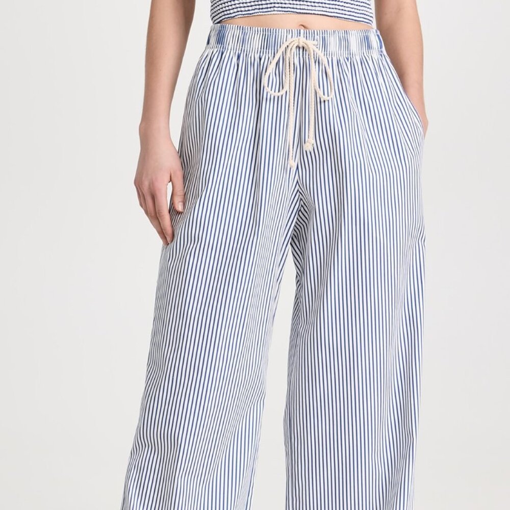 Donni. Pop Pants in Navy Stripe Size XS